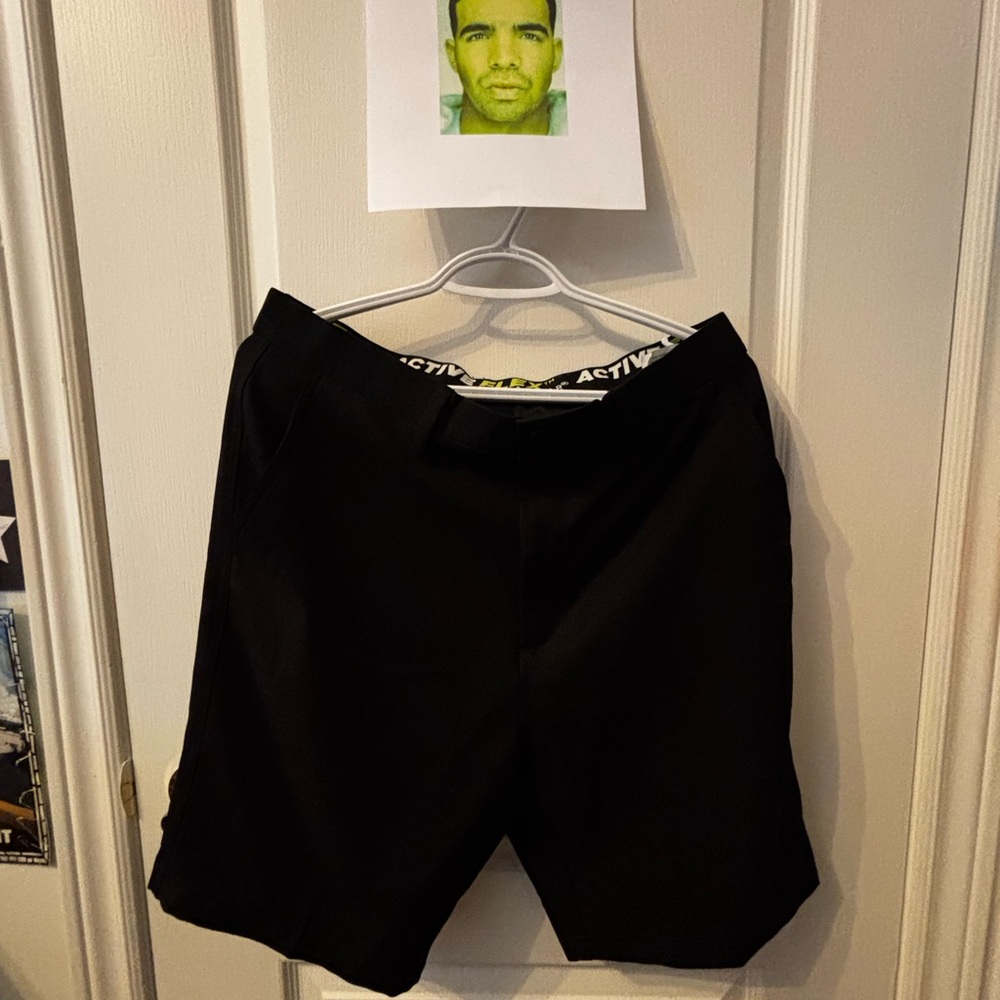 Active USA Black Athletic Shorts Relaxed Fit
